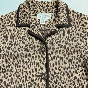 Leopard print fall coat